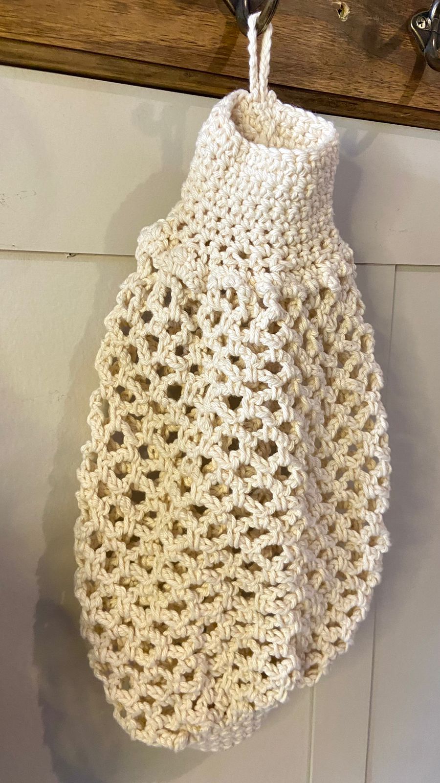 Puxa-Saco de Crochê – Feito à Mão com Fio Barroco