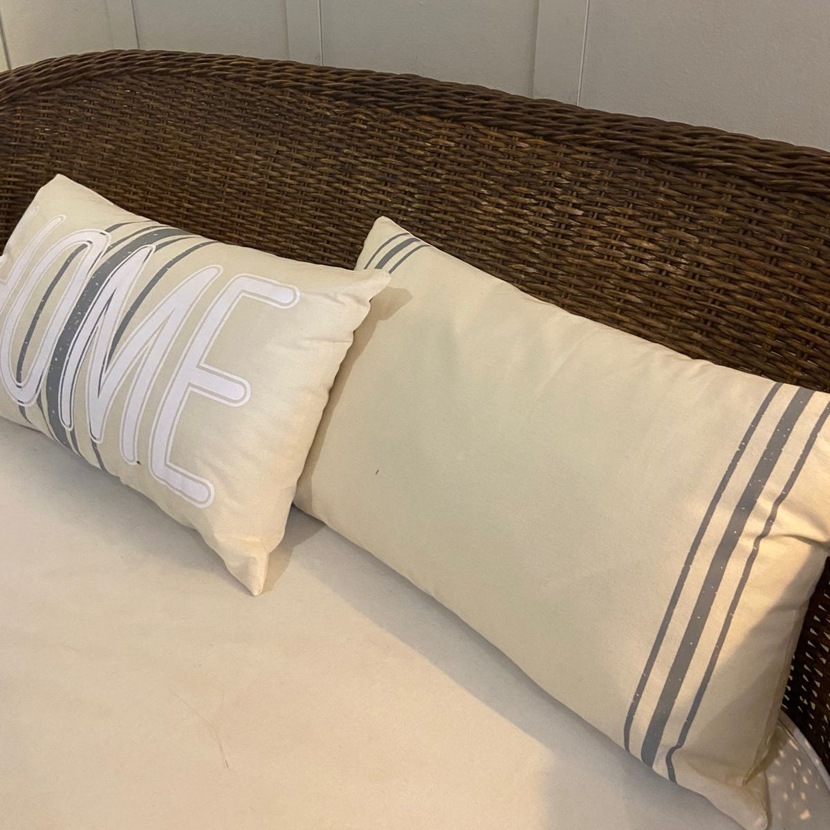 Almofada Baguete 30x50cm - Algodão Cru