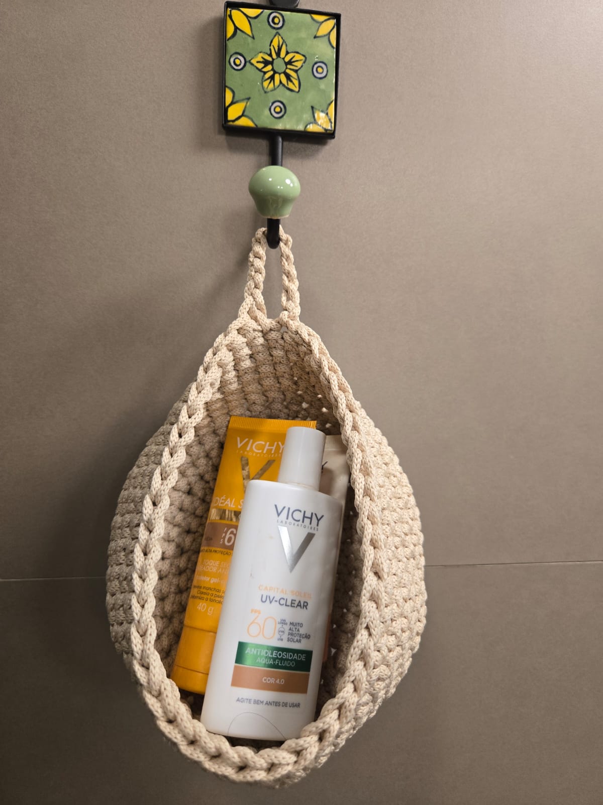 Trio de cestos com alça