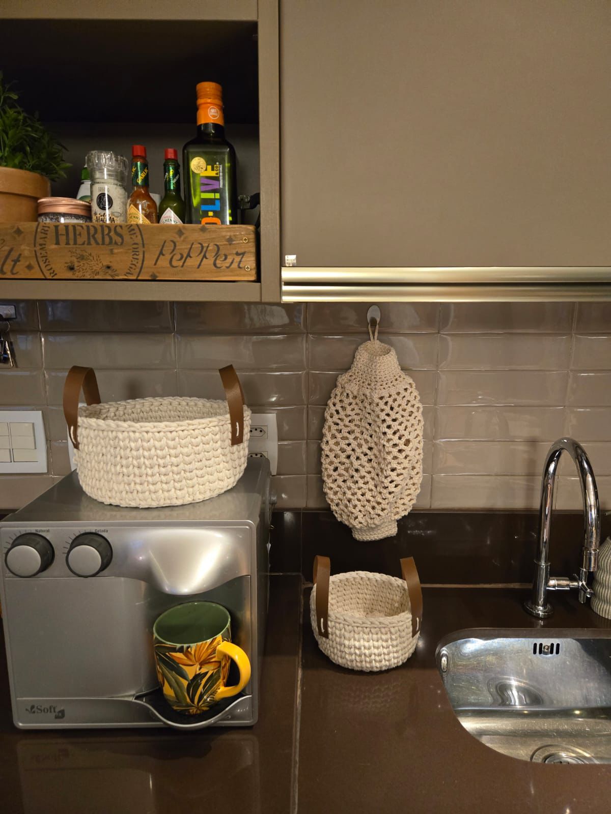 Puxa-Saco de Crochê – Feito à Mão com Fio Barroco