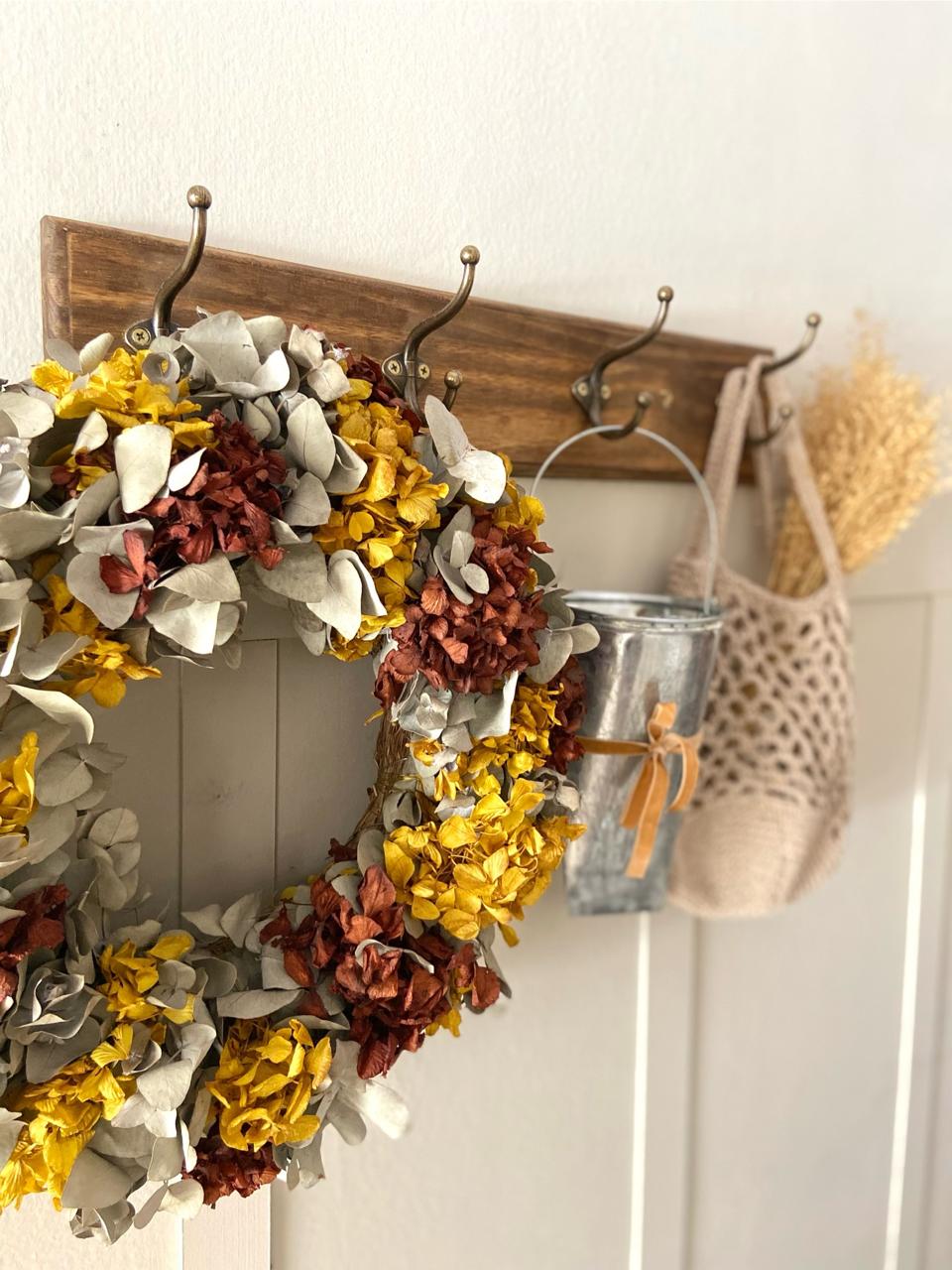 Guirlanda de Hortências e Eucalipto