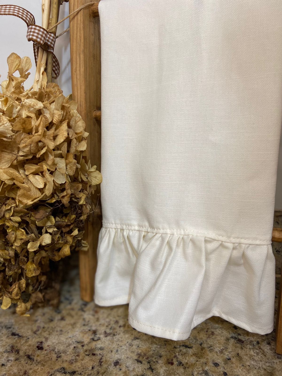 Toalha de Mão em Linho Estilo Farmhouse - 40x60 cm