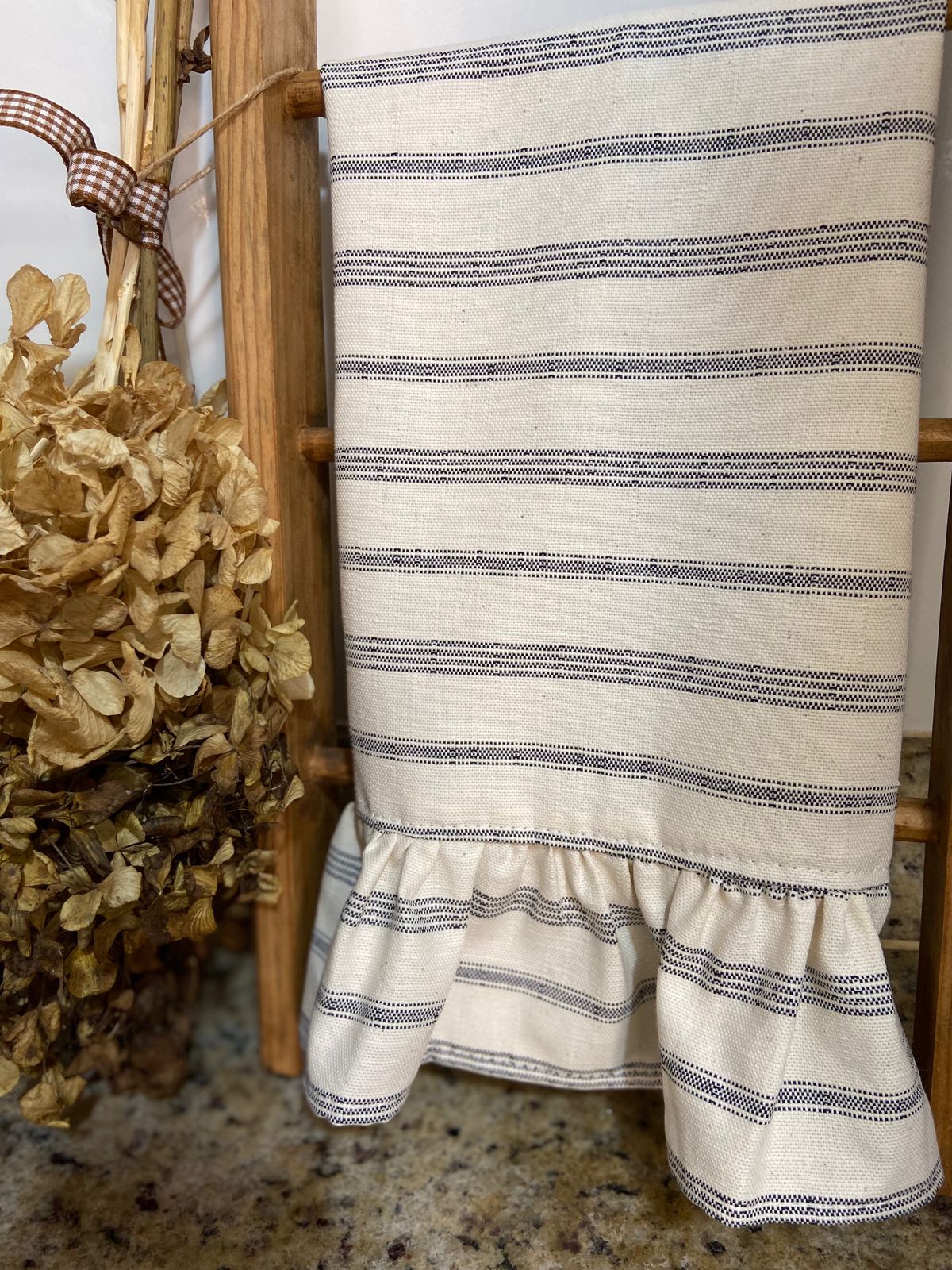 Toalha de Mão em Linho Estilo Farmhouse - 40x60 cm