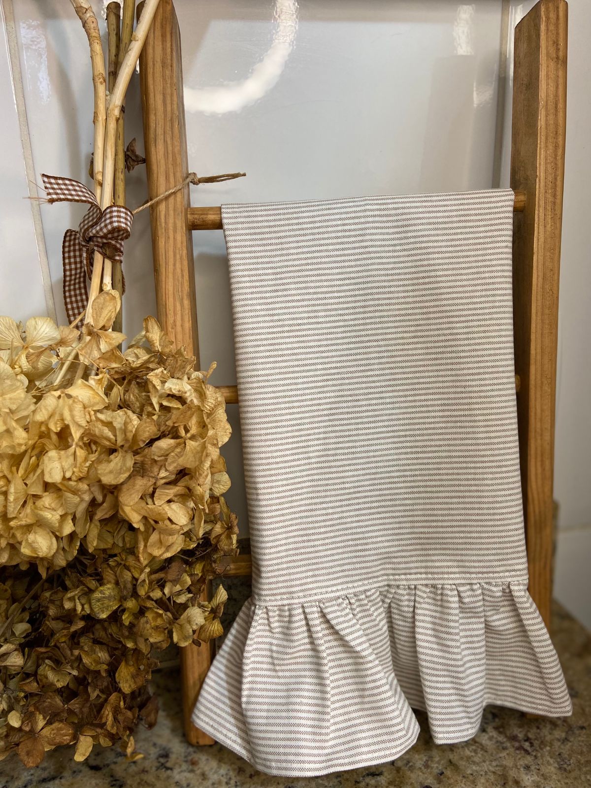 Toalha de Mão em Linho Estilo Farmhouse - 40x60 cm