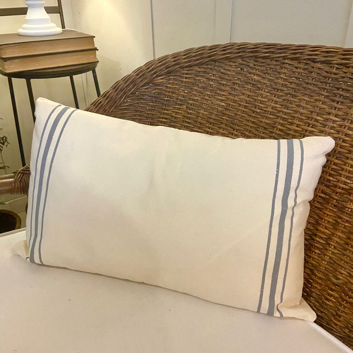 Almofada Baguete 30x50cm - Algodão Cru