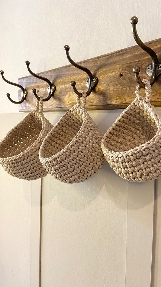 Trio de cestos com alça