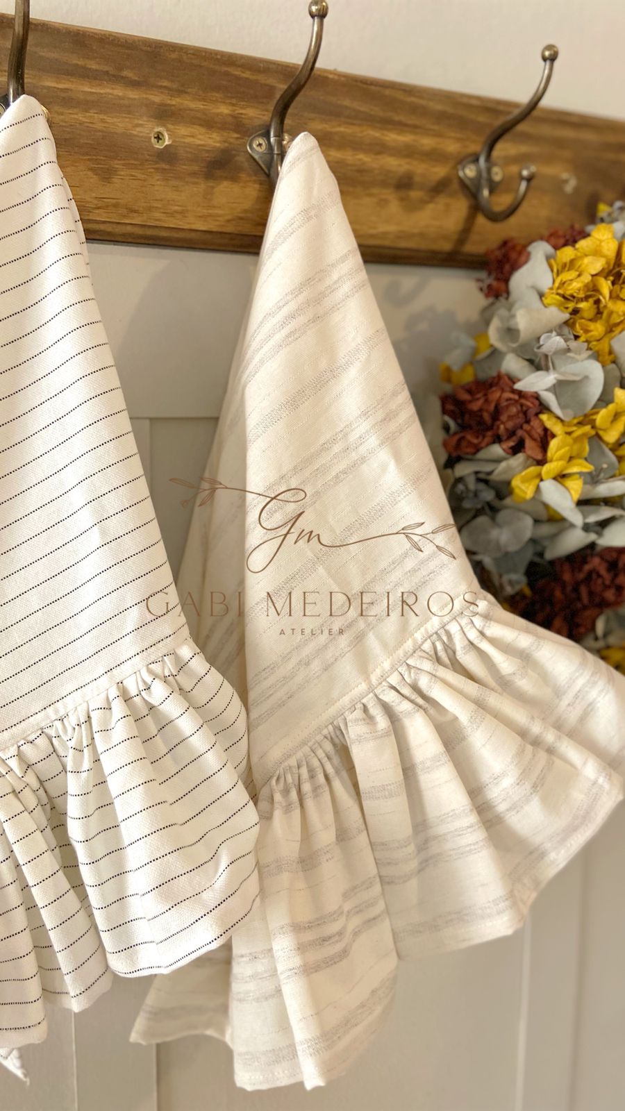 Toalha de Mão em Linho Estilo Farmhouse - 40x60 cm